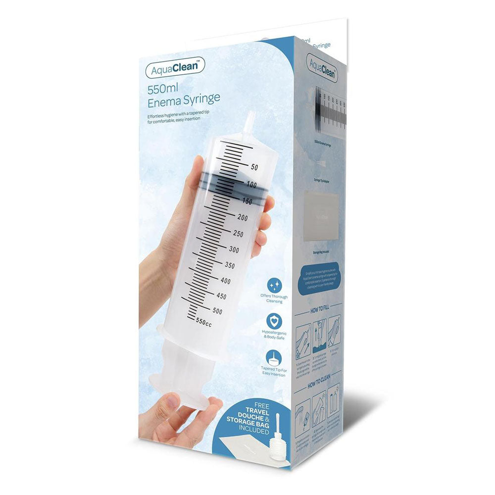 Xgen Products AquaClean Enema Syringe with Free Travel Douche Included Enemas and Douches