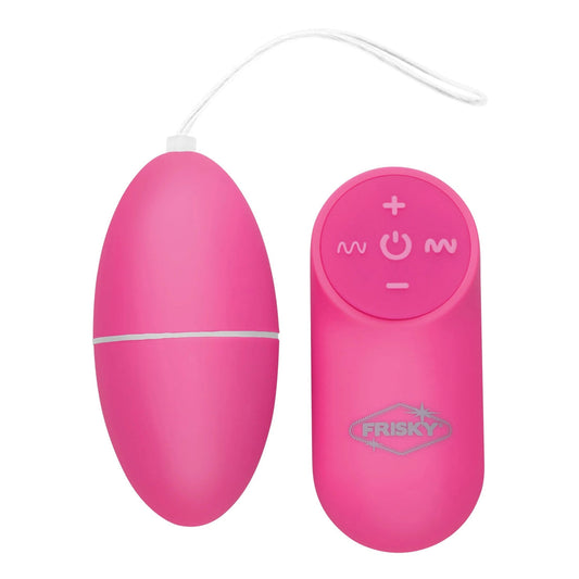 XR Brands Frisky Scrambler Vibrating Love Egg Pink Love Eggs and Kegel Exercisers
