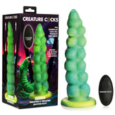 XR Brands Creature Cocks Squirmer Thrusting and Vibrating Fantasy Dildo Green 22.3cm Vibrating Dildos