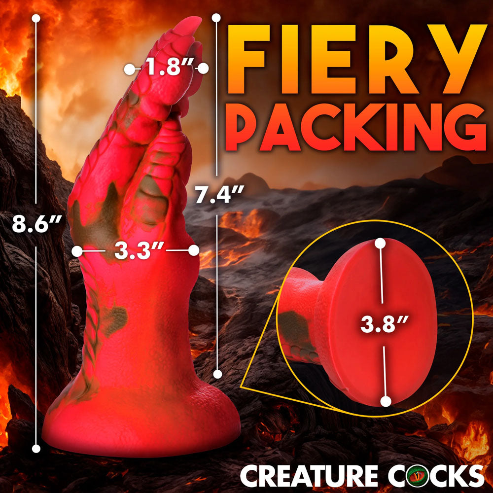 XR Brands Creature Cocks Demon Claw Fisting Fantasy Silicone Dildo Red 21.8cm Realistic Dildos
