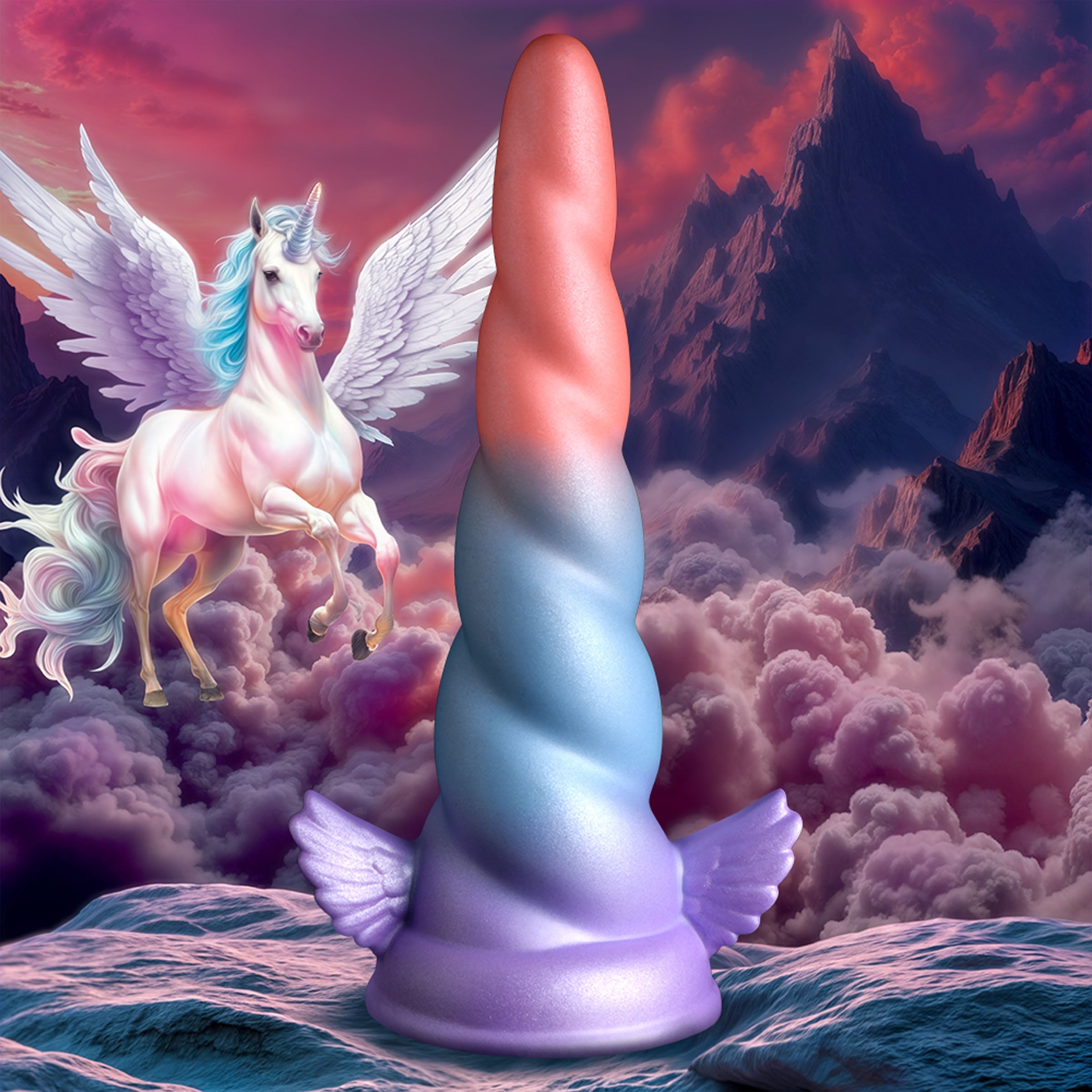 XR Brands Dream Rider Creature Silicone Dildo {% if variant != 'Default Title' and variant != blank %} Rainbow {% endif %} Realistic Dildos