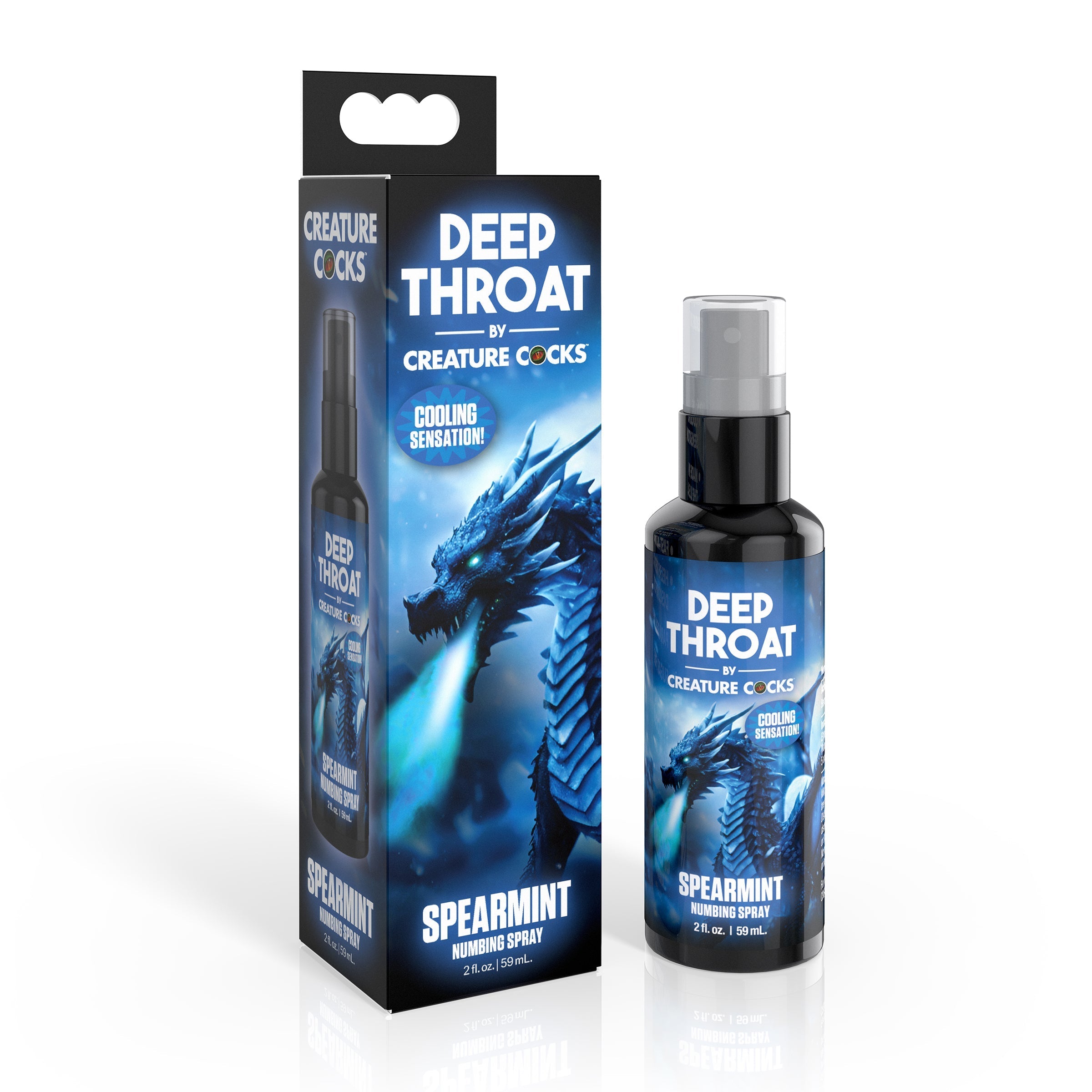 XR Brands Creature Cocks Deep Throat Spray Spearmint 59 ml Delay and Excite Sprays