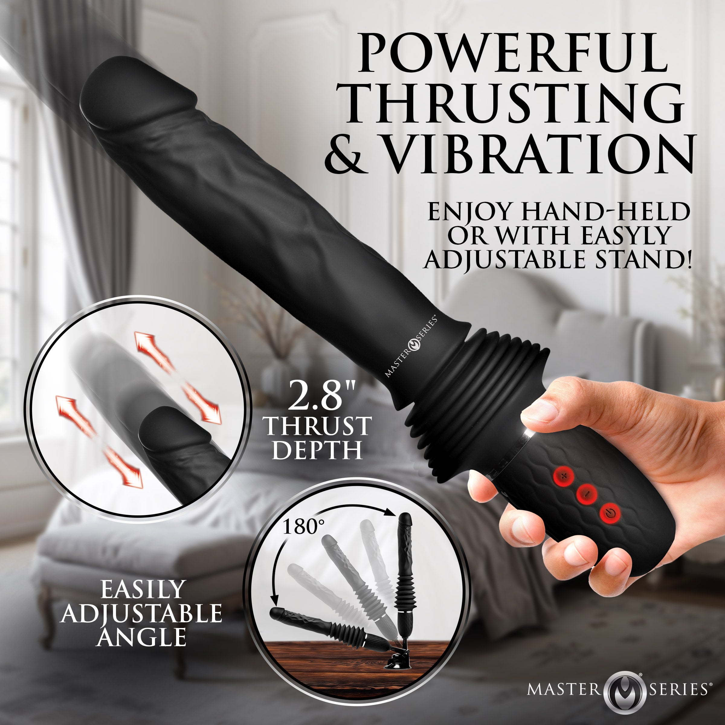 XR Brands Ultimate Power Pounder Vibrating Dildo Vibrating Dildos