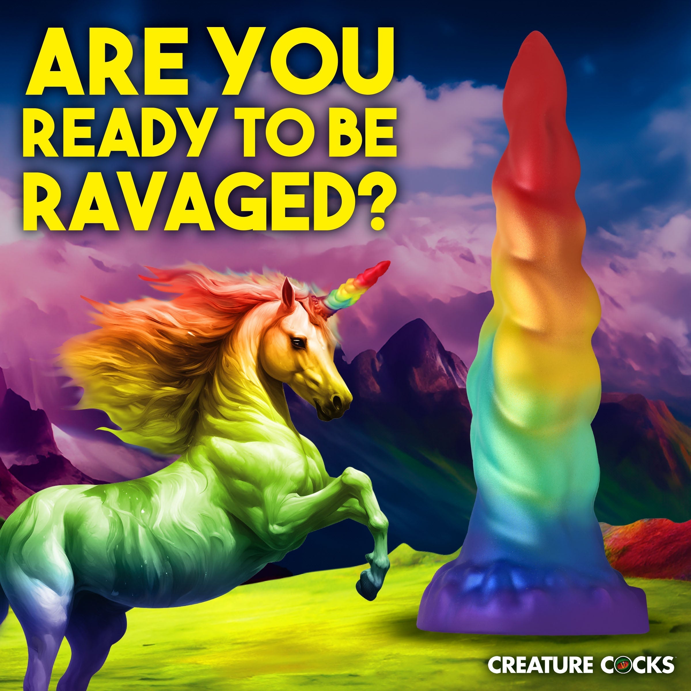 Creature Cocks Magic Rider Unicorn Silicone Dildo Realistic Dildos