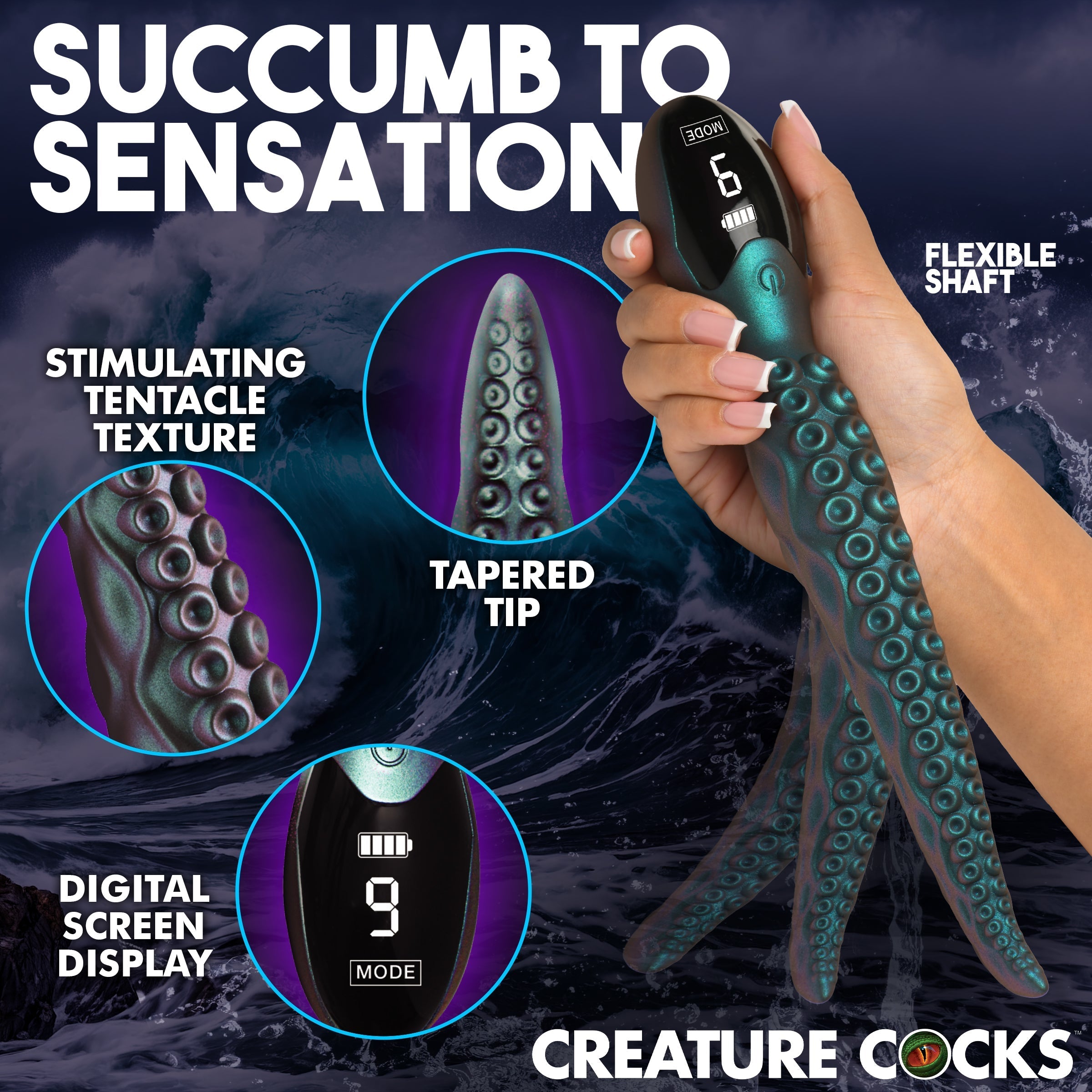 Creature Cocks Tentavibe Silicone Vibrator Vibrating Dildos