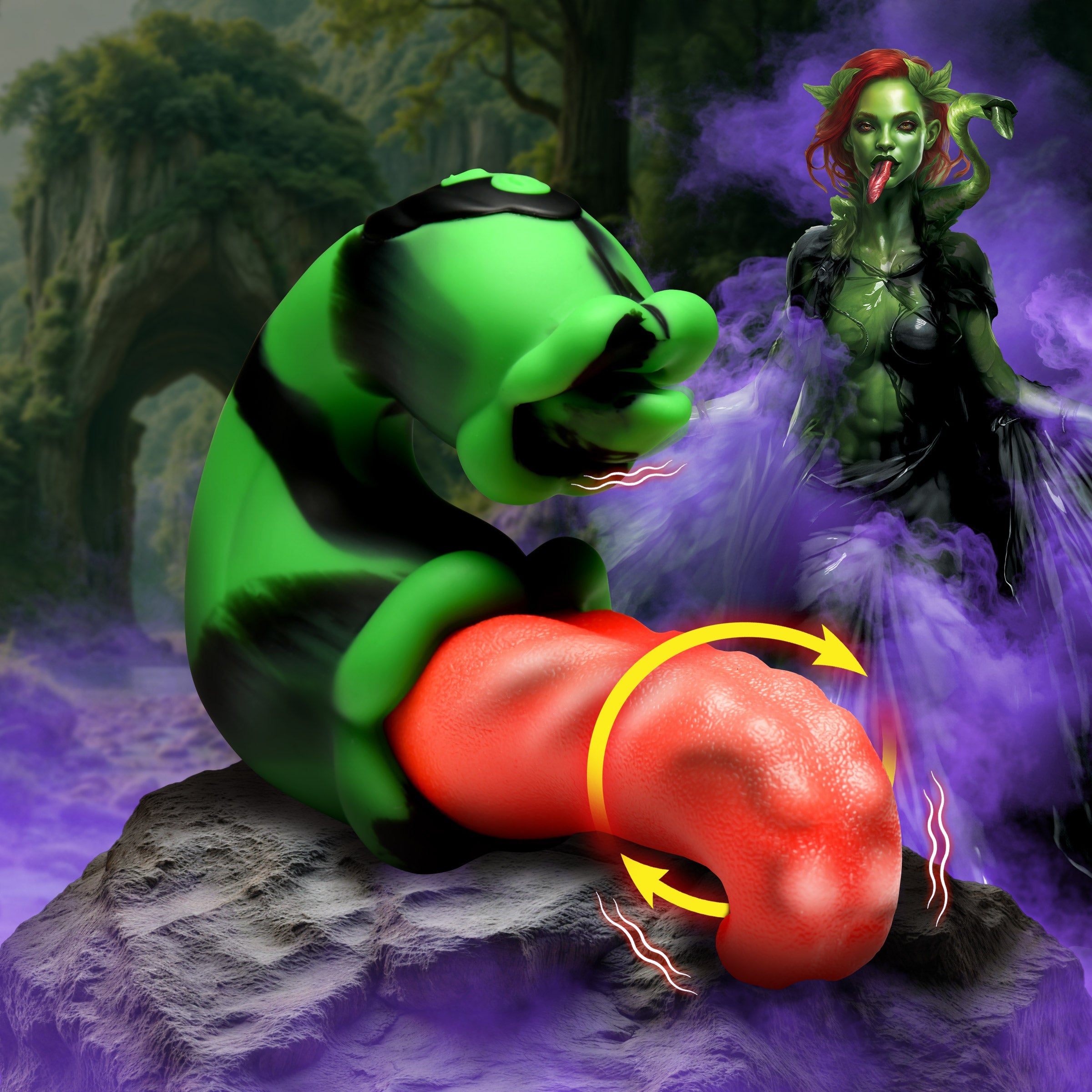 XR Brands Creature Cocks Tongue Lasher Silicone Vibrator - Clit Ticklers and Pulsators