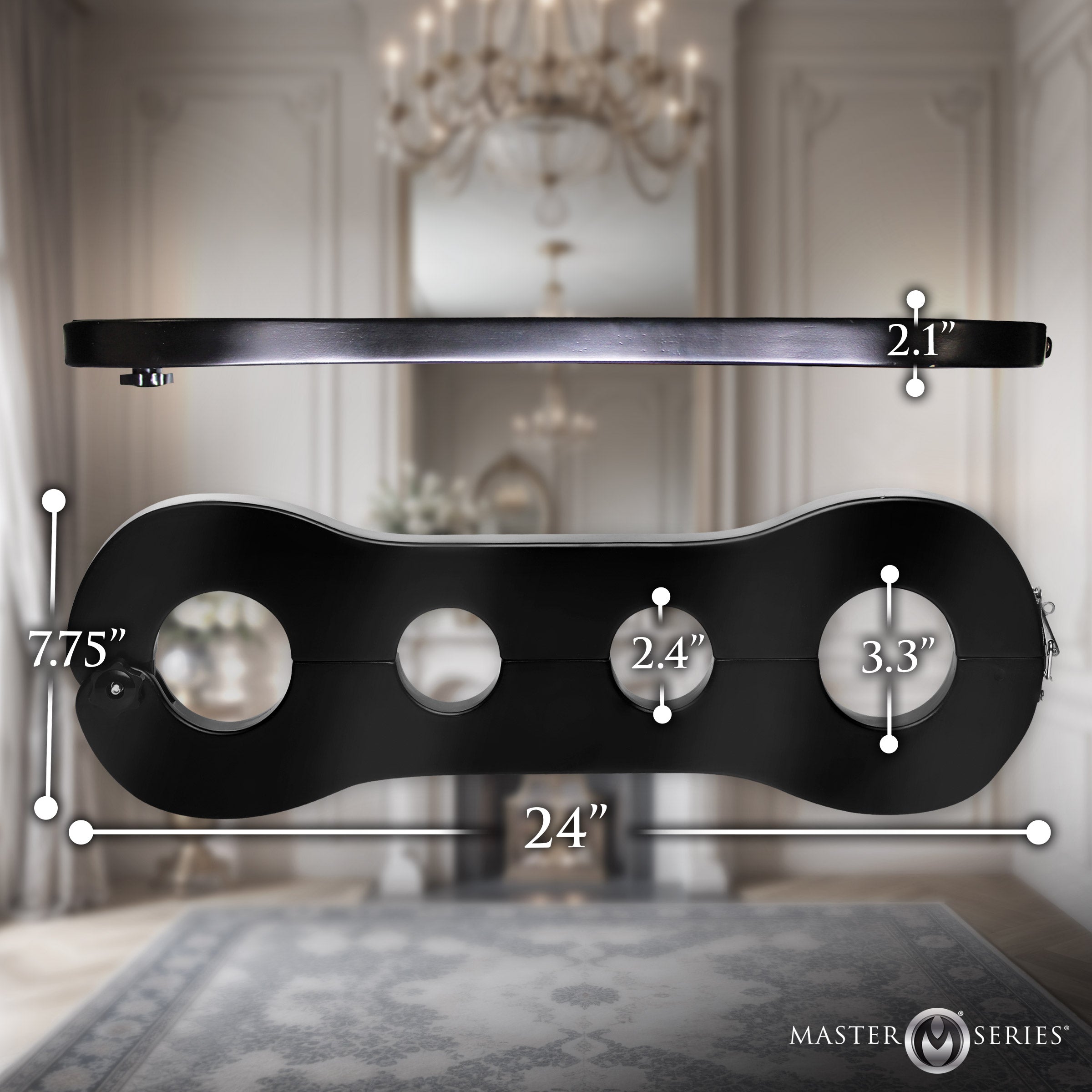 XR Brands Master Series Trapped Wrist and Ankle Stocks Cuffs And Restraints