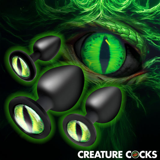 XR Brands Creature Cocks Creature Eyes Silicone Butt Plug Set - Butt Plugs