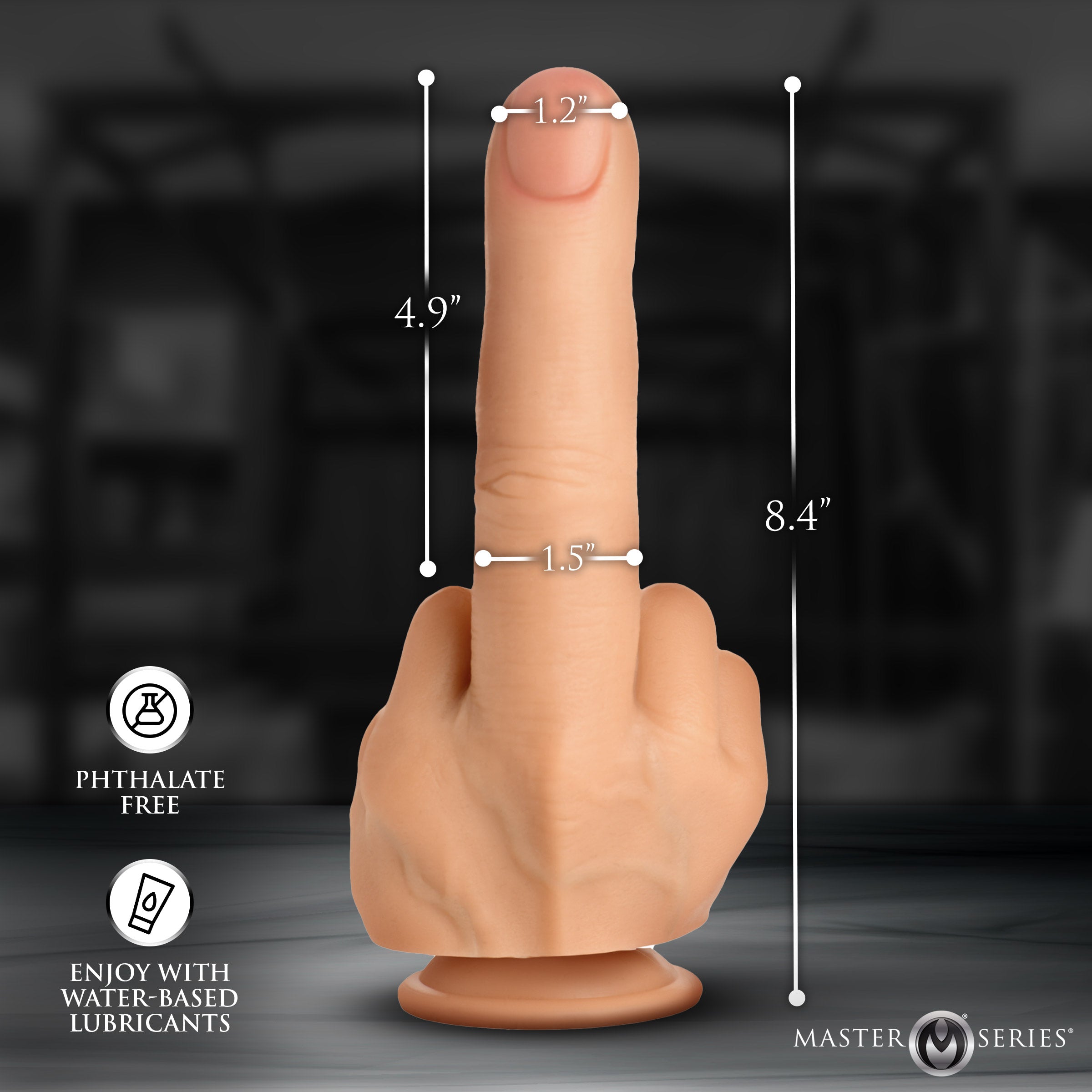 XR Brands Master Series The Giant Realistic Finger Dildo Realistic Dildos