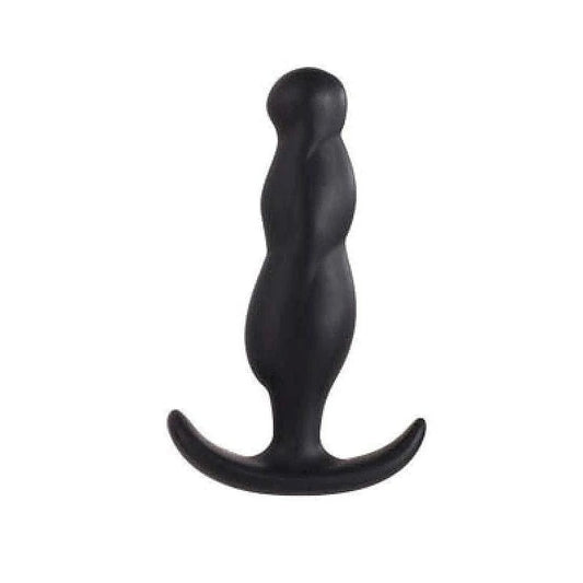 Smiling 4.5 Inch Silicone Butt Plug Black - Butt Plugs