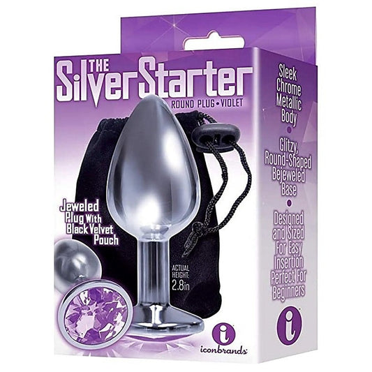 Icon Brands' Sparkling Silver Delight - Jeweled Pleasure Plug
