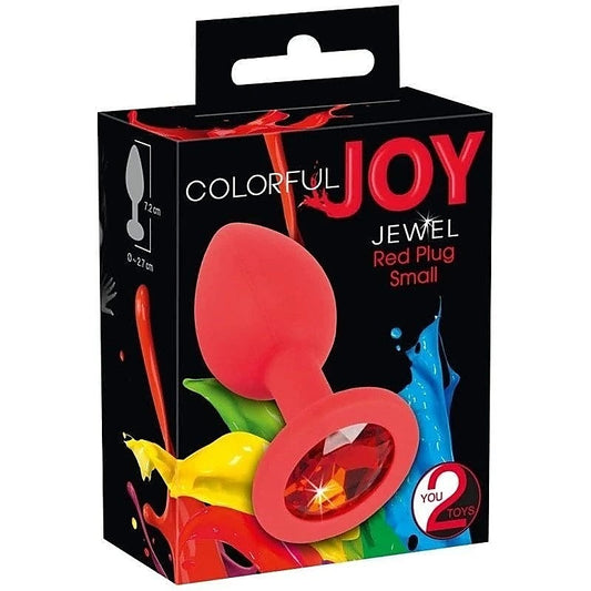 Colorful Joy Jewel Red Plug Small - Butt Plugs
