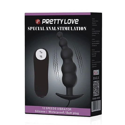 Pretty Love Curved Beads Anal Vibrator - Butt Plugs