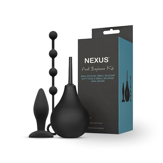 Anal Beginner Kit Douche 224ml Silicone Beads 20mm Small Silicon - Anal Cleansing