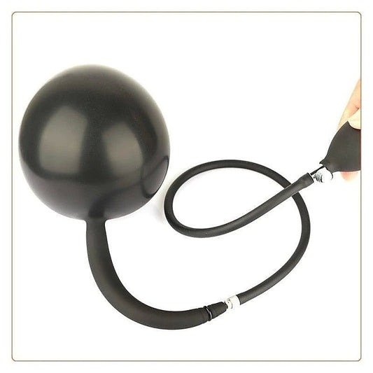 Metal Ball Inside Inflatable Dildo Plug - Butt Plugs