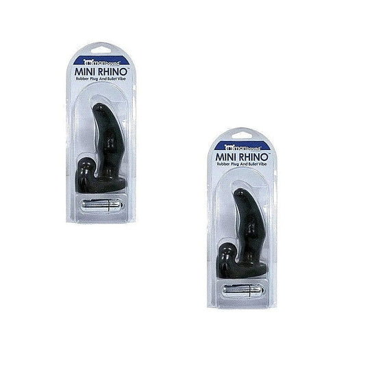 Manbound Mini Rhino - Vibrating Rubber Butt Plug for Intense P-Spot Pleasure - Prostate Toys
