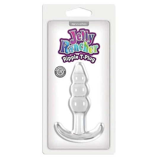 Jelly Rancher T Plug Ripple Clear - Butt Plugs