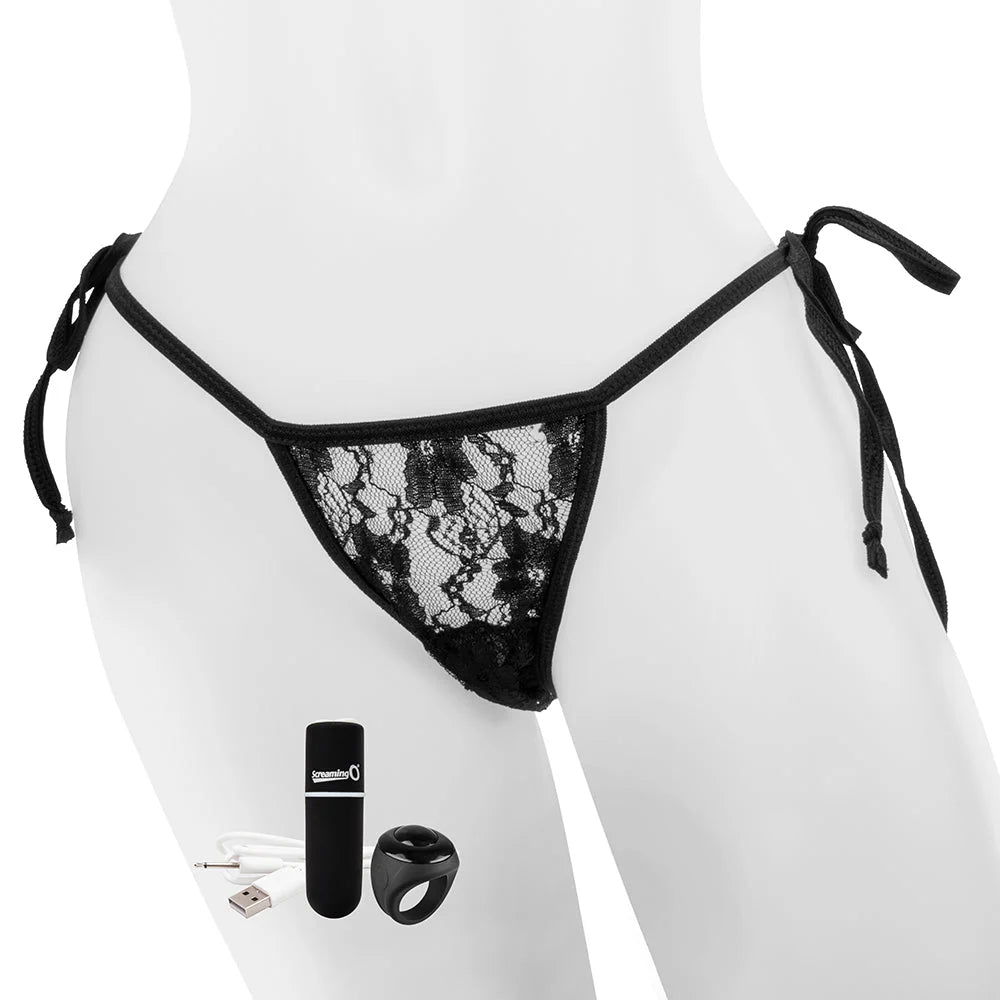 Screaming O My Secret Charged Remote Control Panty Vibrator Black Remote Control Vibrators