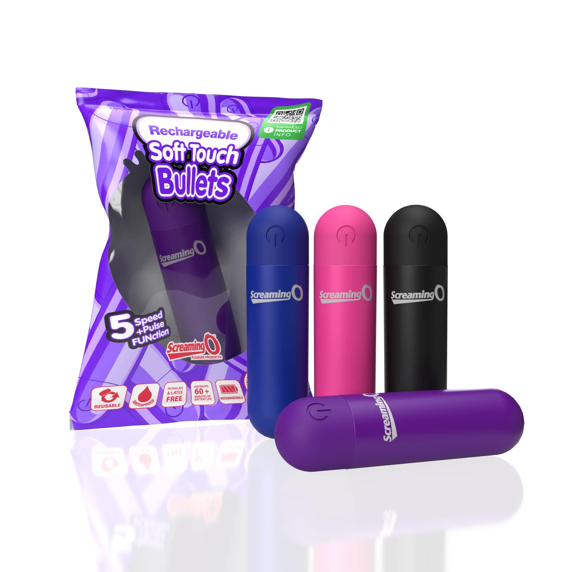 Screaming O Rechargeable Soft Touch Bullet Vibrator Bullet Vibrators