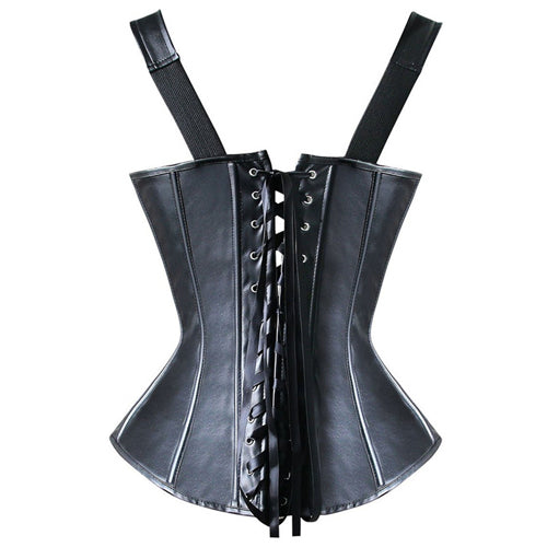 BDStyle Punk Style Leather Strappy Vest Fetish Wear Corset Her Fetish