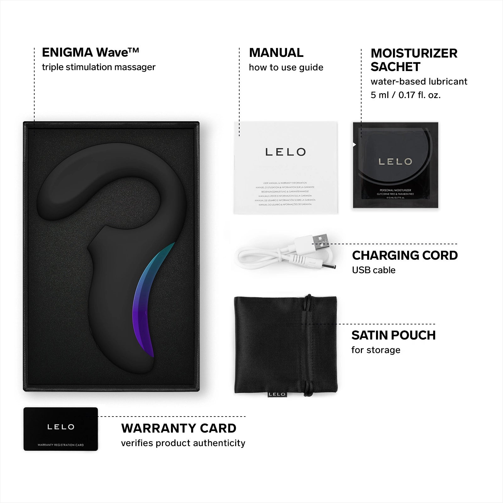 Lelo Enigma Wave Dual Stimulating Suction Vibrator Personal Massagers