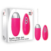 Adam and Eve Turn Me On Rechargeable Bullet Vibrator With Remote Pink Bullet Vibrators