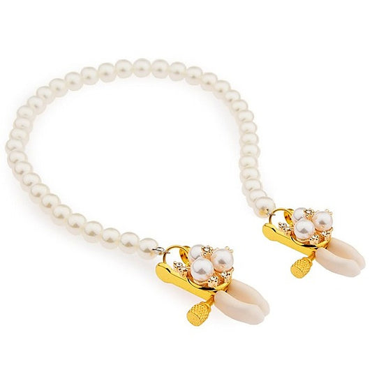 Naughty Nasty Nipple Clamps with Pearl