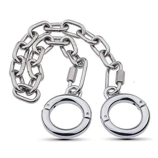Professional-Grade Adjustable Ankle Restraints by BDStyle - Steel Sex Toys