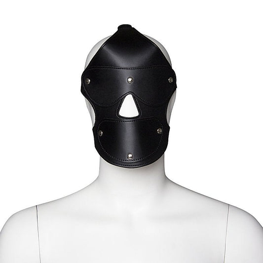 BDStyle Gimp Hood With Removable Eye Pad And Mouth Pad Black