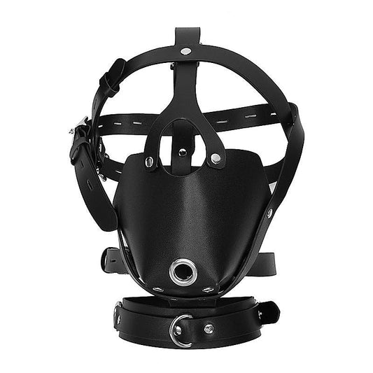 Adjustable Buckle Black Leather Harness by BDStyle - Bondage Hoods