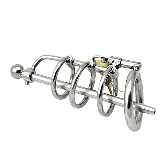 BDStyle Locking Steel Chastity Plug - Elevate Submissive Training - Male Chastity