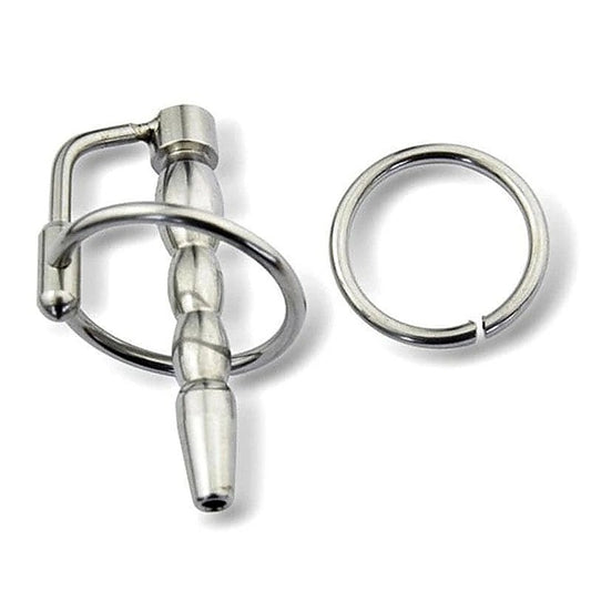 Flared Cum Through Penis Plug with Glans Ring - Penis Plugs