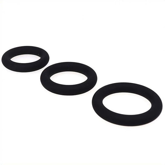 Silicone Stretchy Cock Ring Set - Cock Rings
