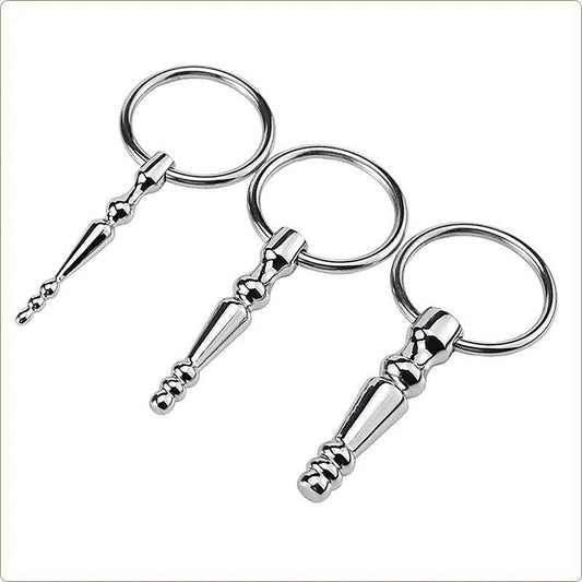 Steel Penis Plug With Ring - Penis Plugs