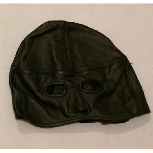 Leather Addicts Bondage Hood with Open Chin Faux Leather