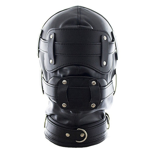 Bug-Eyed Lockdown Hood With Penis Gag by BDStyle - Bondage Hoods