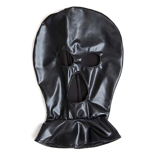Open Mouth & Eyes PVC Bondage Hood