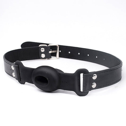Silicone Ball Gag With Drool Hole - Bondage Gags and Bits