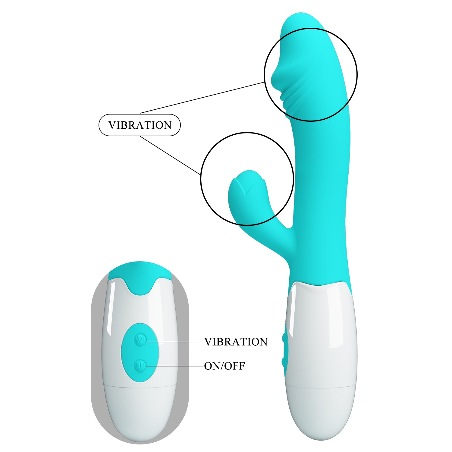 Pretty Love Snappy 30 Functions G Spot and Clitoral Vibrator G-Spot Vibrators