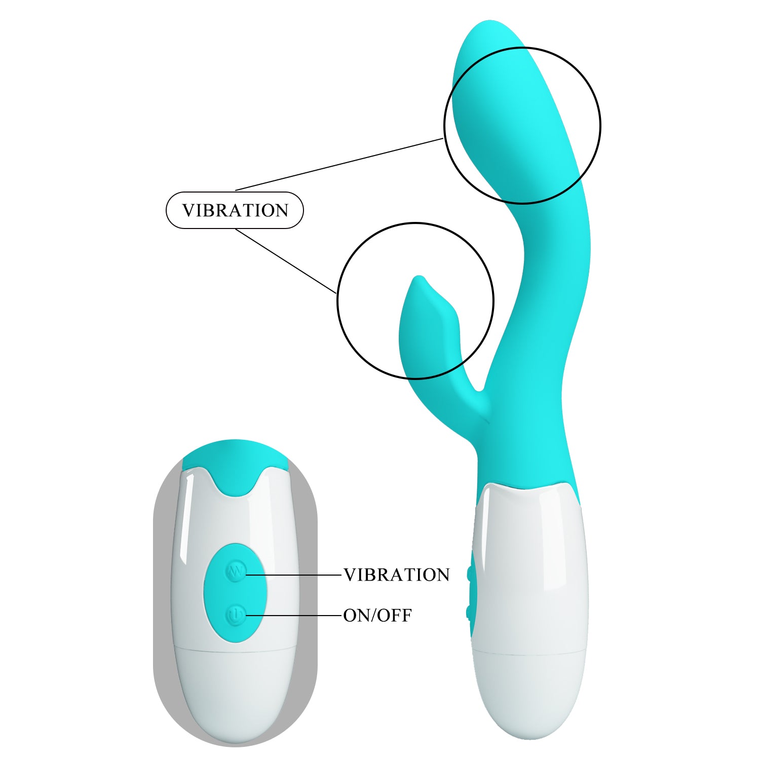 Pretty Love Brighty Multi Functions G Spot Massager G-Spot Vibrators