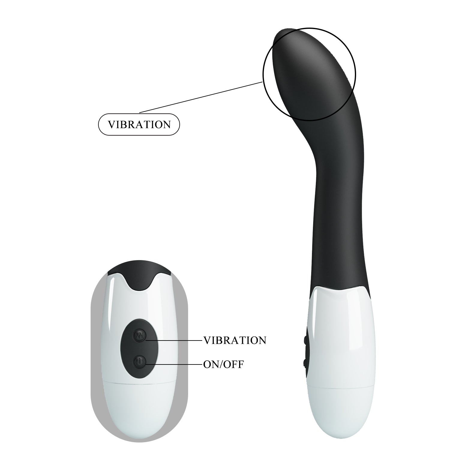 Pretty Love Bishop 30 Functions Curved G Spot Vibrator G-Spot Vibrators