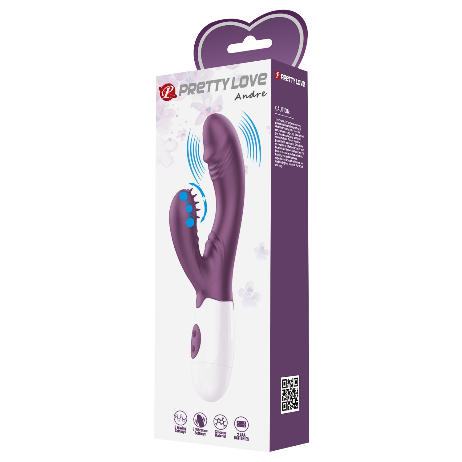 Pretty Love Andre Silicone Dual Rabbit Stimulator Rabbit Vibrators