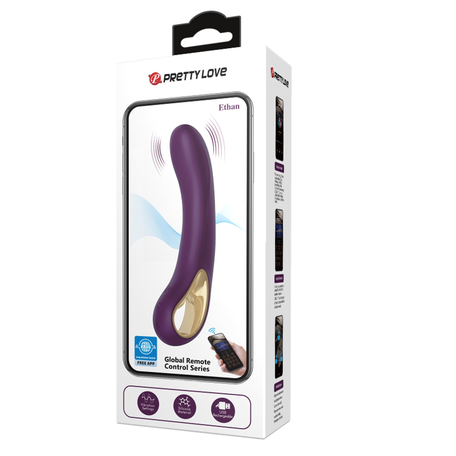 Pretty Love Ethan App Control G Spot Vibrator Byzantium G-Spot Vibrators