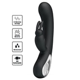 Party Up COLIN USB Rechargeable Rabbit Vibrator Black Rabbit Vibrators