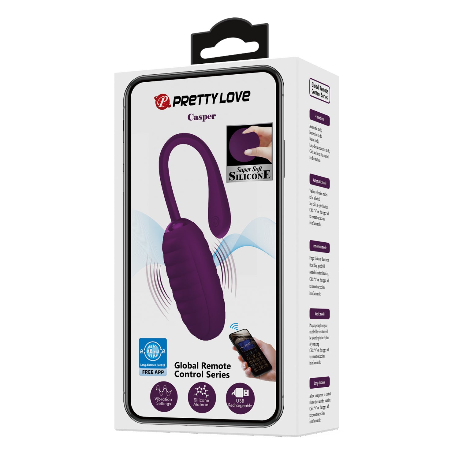 Baile Casper App Control Love Egg Vibrators Love Eggs and Kegel Exercisers