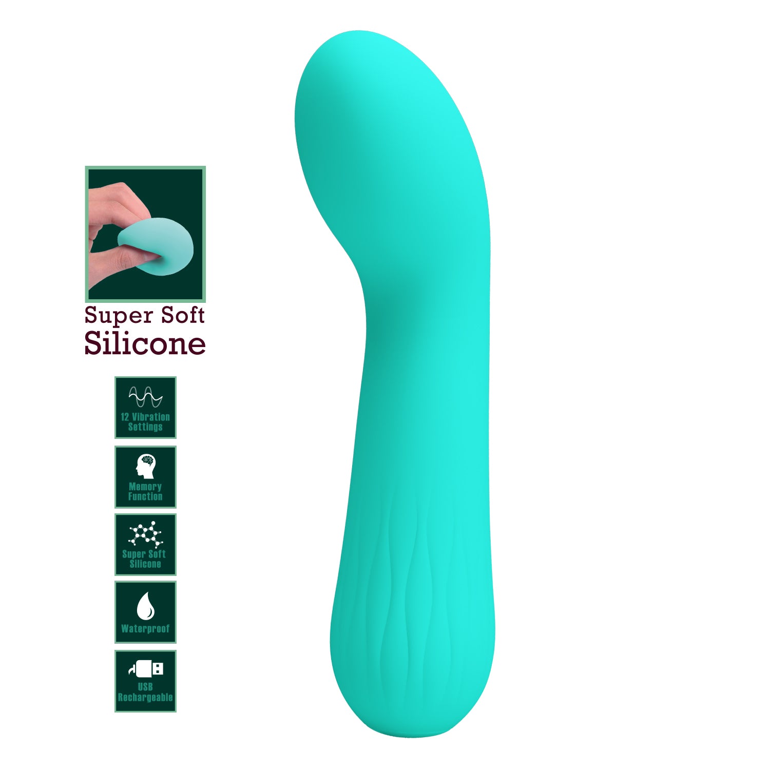 Baile Pretty Love FAUN Silicone Flexible G-Spot Vibrator Green G-Spot Vibrators