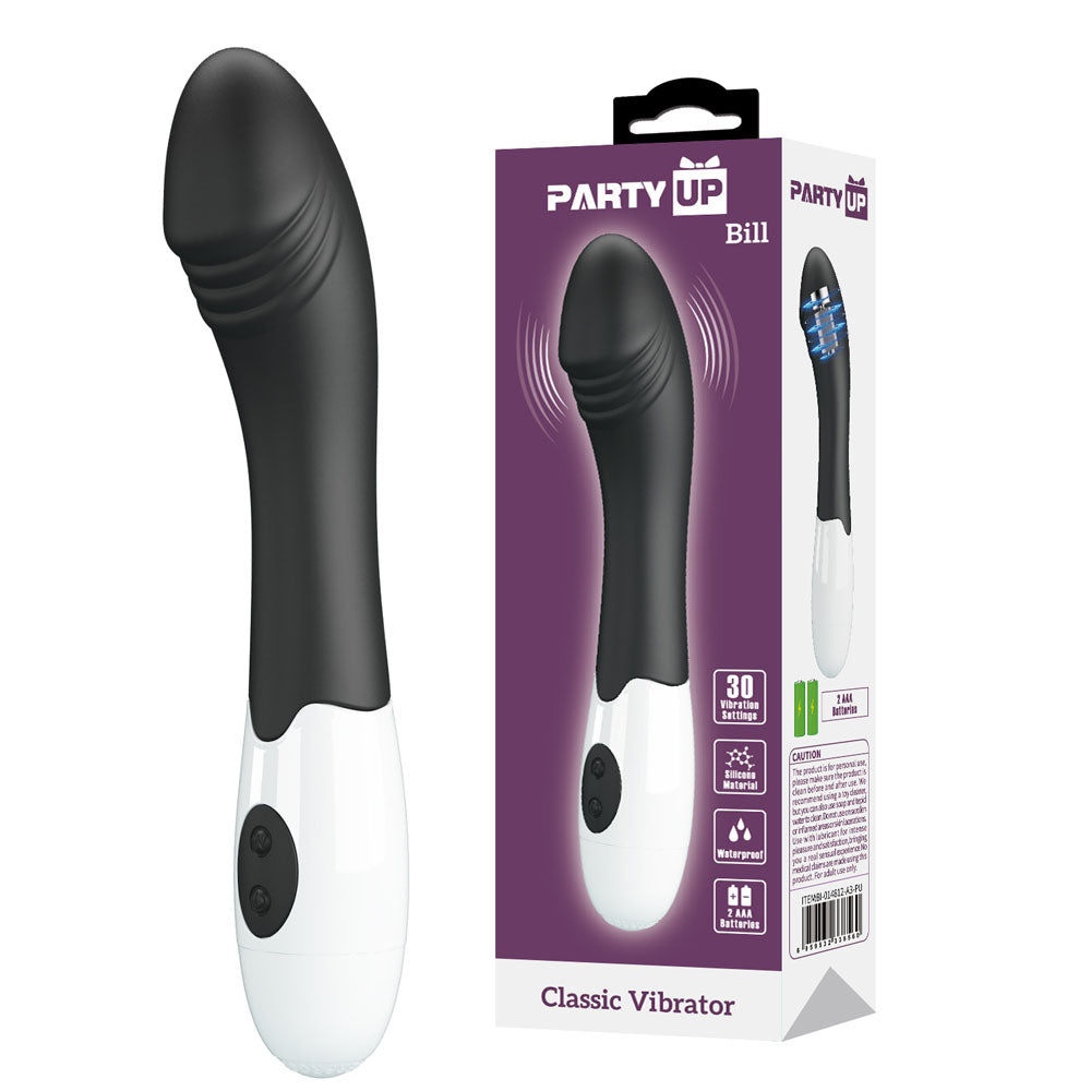 Party Up BILL Multi Functions G-Spot Classic Vibrator Black G-Spot Vibrators