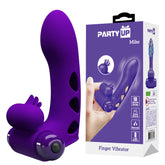 Party Up MIKE Vibrating Adult Finger Massager Purple Finger and Tongue Vibrators