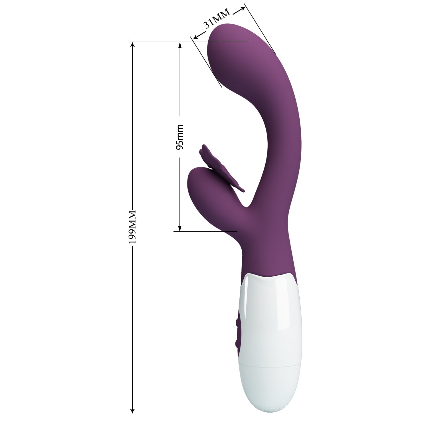 Pretty Love Butterfly Kiss Rabbit Vibrator Purple Rabbit Vibrators