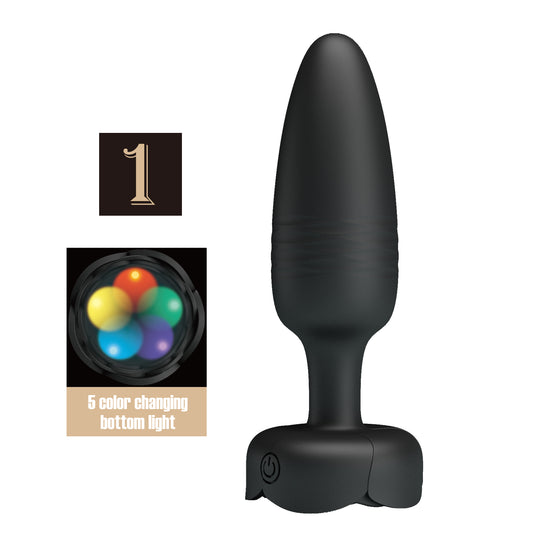 Baile Tarion Light-Up Rechargeable Butt Plug Black Butt Plugs